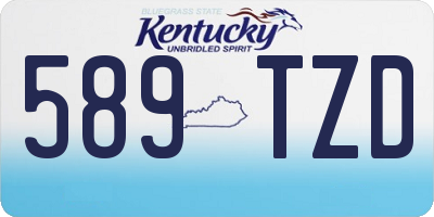 KY license plate 589TZD