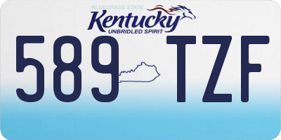 KY license plate 589TZF
