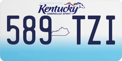 KY license plate 589TZI