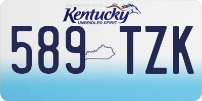 KY license plate 589TZK