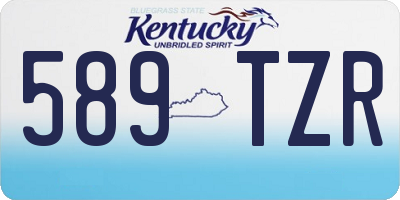 KY license plate 589TZR