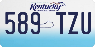 KY license plate 589TZU