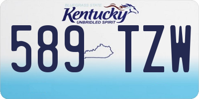 KY license plate 589TZW