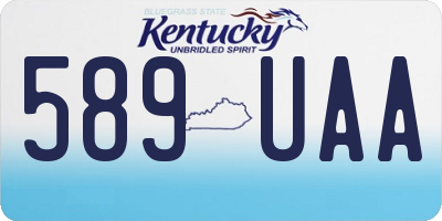 KY license plate 589UAA