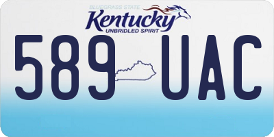 KY license plate 589UAC
