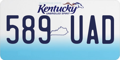KY license plate 589UAD