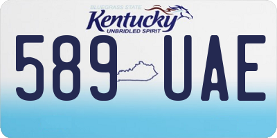 KY license plate 589UAE
