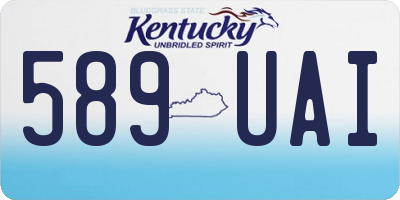 KY license plate 589UAI