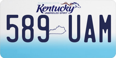KY license plate 589UAM
