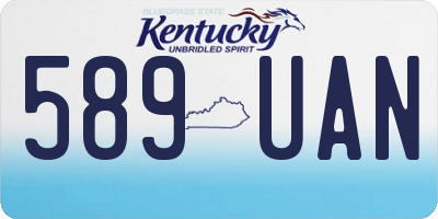 KY license plate 589UAN