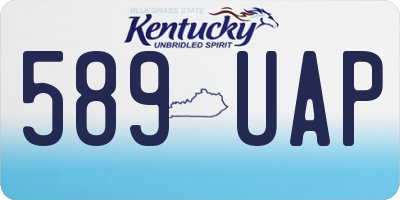 KY license plate 589UAP