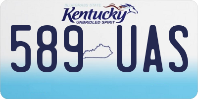 KY license plate 589UAS