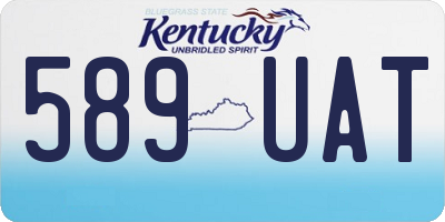 KY license plate 589UAT