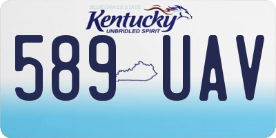 KY license plate 589UAV