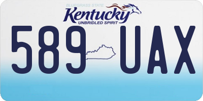KY license plate 589UAX
