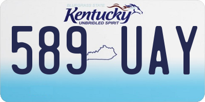KY license plate 589UAY