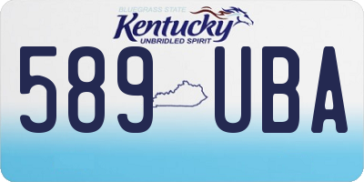KY license plate 589UBA