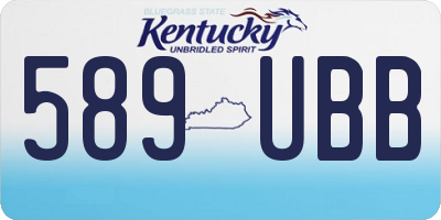 KY license plate 589UBB