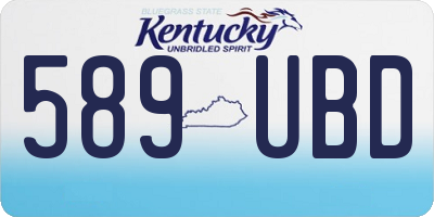 KY license plate 589UBD