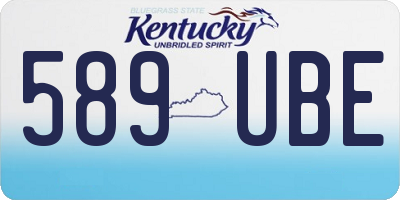 KY license plate 589UBE