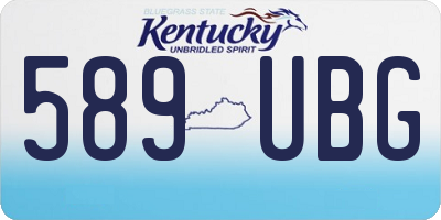 KY license plate 589UBG