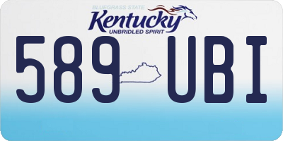 KY license plate 589UBI