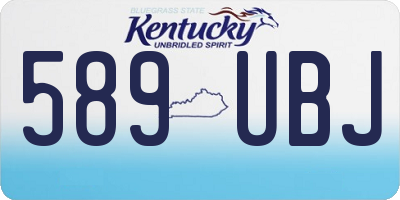 KY license plate 589UBJ