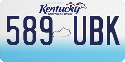 KY license plate 589UBK