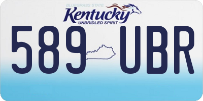 KY license plate 589UBR