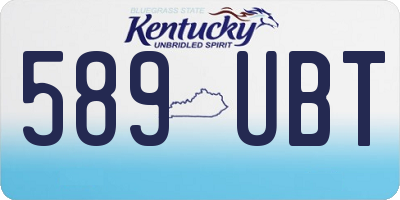 KY license plate 589UBT