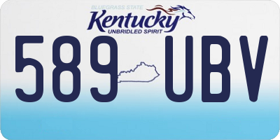 KY license plate 589UBV