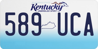 KY license plate 589UCA