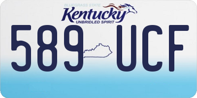 KY license plate 589UCF