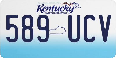 KY license plate 589UCV