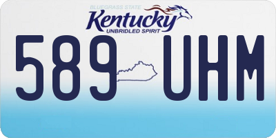 KY license plate 589UHM