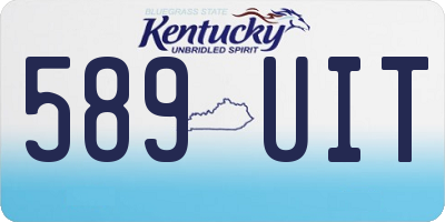 KY license plate 589UIT