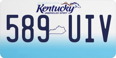 KY license plate 589UIV