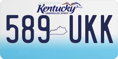 KY license plate 589UKK