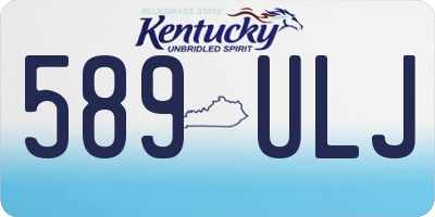 KY license plate 589ULJ