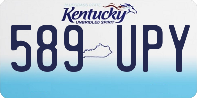 KY license plate 589UPY