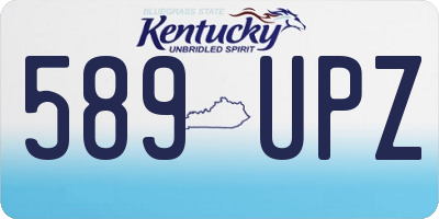 KY license plate 589UPZ