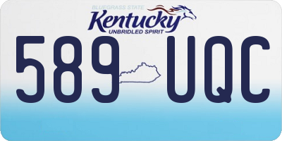 KY license plate 589UQC