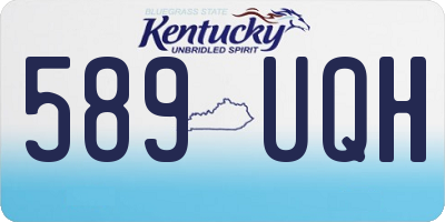 KY license plate 589UQH