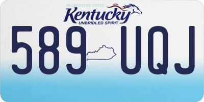 KY license plate 589UQJ