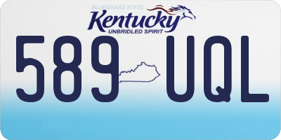 KY license plate 589UQL
