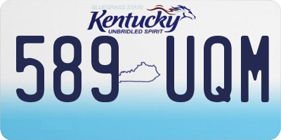 KY license plate 589UQM