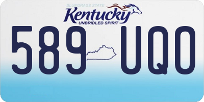 KY license plate 589UQO