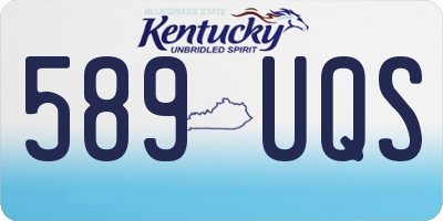 KY license plate 589UQS