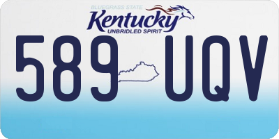 KY license plate 589UQV