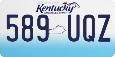 KY license plate 589UQZ